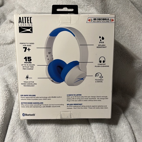 ALTEC LANSING 2in1 ACTIVE NOISE CANCELLING KIDS SAFE HEADPHONES *NEW* - Picture 2 of 9